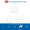 thumbnail image 3 of TRIXIE natura Tan Cottage Dog House, Elevated Pet Shelter, Weatherproof Dog House, Large, 3 of 6