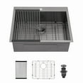 thumbnail image 2 of Rainlex 28"x22"x9"，Drop-in Single Bowl Stainless Steel Kitchen Sink，Include 3  Accessories, 2 of 4