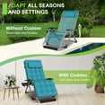 thumbnail image 5 of PNKKODW Oversized 29" XL Zero Gravity Chair w/Upgraded Lock and Wider Cup Holder,Removable Cushion&Headrest&Footrest, Camping Reclining Lawn Chair for Patio Outdoor Office,Light Blue, 5 of 9