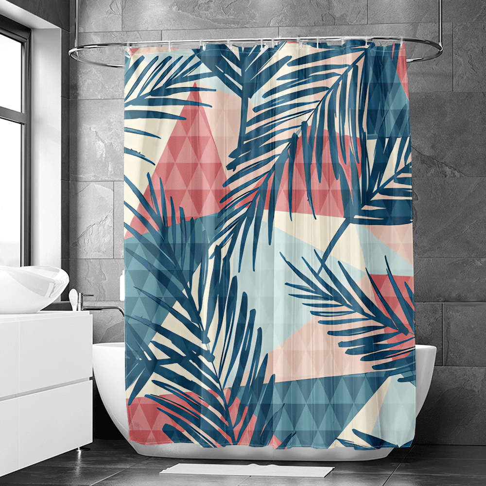 FUNOA Shower Curtain Fashion Polyester Split Shower Curtain for