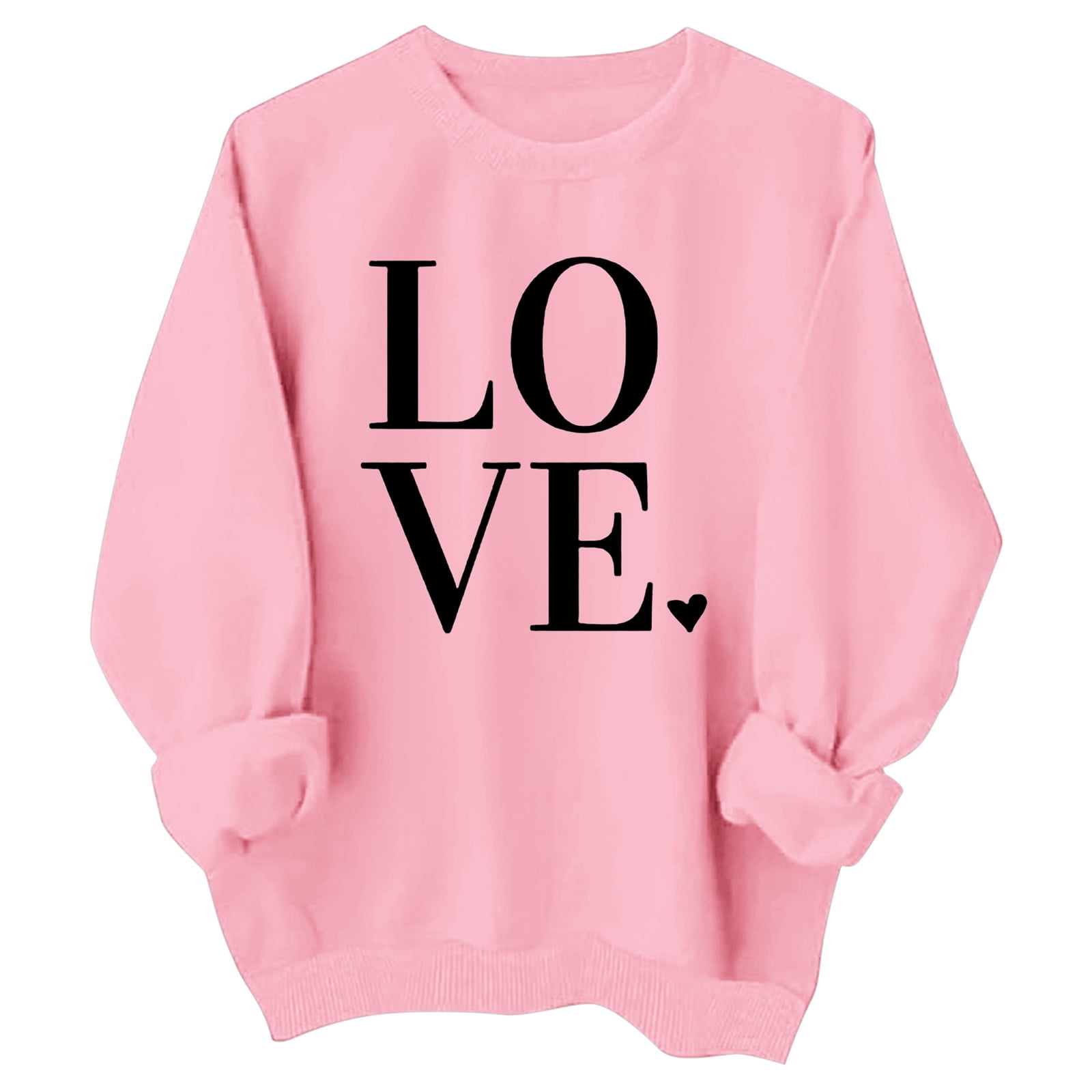 Pull col rond à motif - Rose - Fille - 7.80