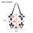thumbnail image 5 of FORMRS Womens Canvas Tote Bag with Zipper Inner Pocket Shoulder Handbag, Black Retro Flower, 5 of 7