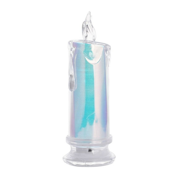 Luxcidy Blue LED flameless Candles,LED Pillar Candles, Battery Included for Valentine's Day Wedding Birthday Bedroom Decorations(B)