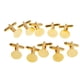 thumbnail image 2 of 10 piezas de gemelos para hombre, con parte trasera en blanco, accesorios de joyería, 15 mm, dorados y plateados. Oro, 2 of 6