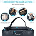 thumbnail image 6 of Gonex 60L Travel Duffel Bag Foldable Gym Bags Water-Repellent with Backpack Strap, Shoes Compartment, 6 of 10
