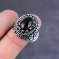 thumbnail image 3 of Natural Botswana Agate Gemstone Handmade 925 Sterling Silver Ring Size 9.5, 3 of 4