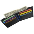 thumbnail image 5 of Genuine Lambskin Soft Leather Bifold Men's Wallet with Inner Zipper 1103, 5 of 21