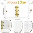 thumbnail image 2 of 2 Sets Mini Transparent Ring Binder Covers with 3 Rings and Inner Paper Folder Pocket (Gold,silver), 2 of 5