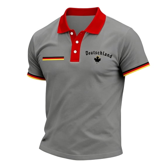 Polo Shirts for Men Short Sleeve Collared Golf Polos Casual Shirt Summer Comfortable Printed T Shirt
