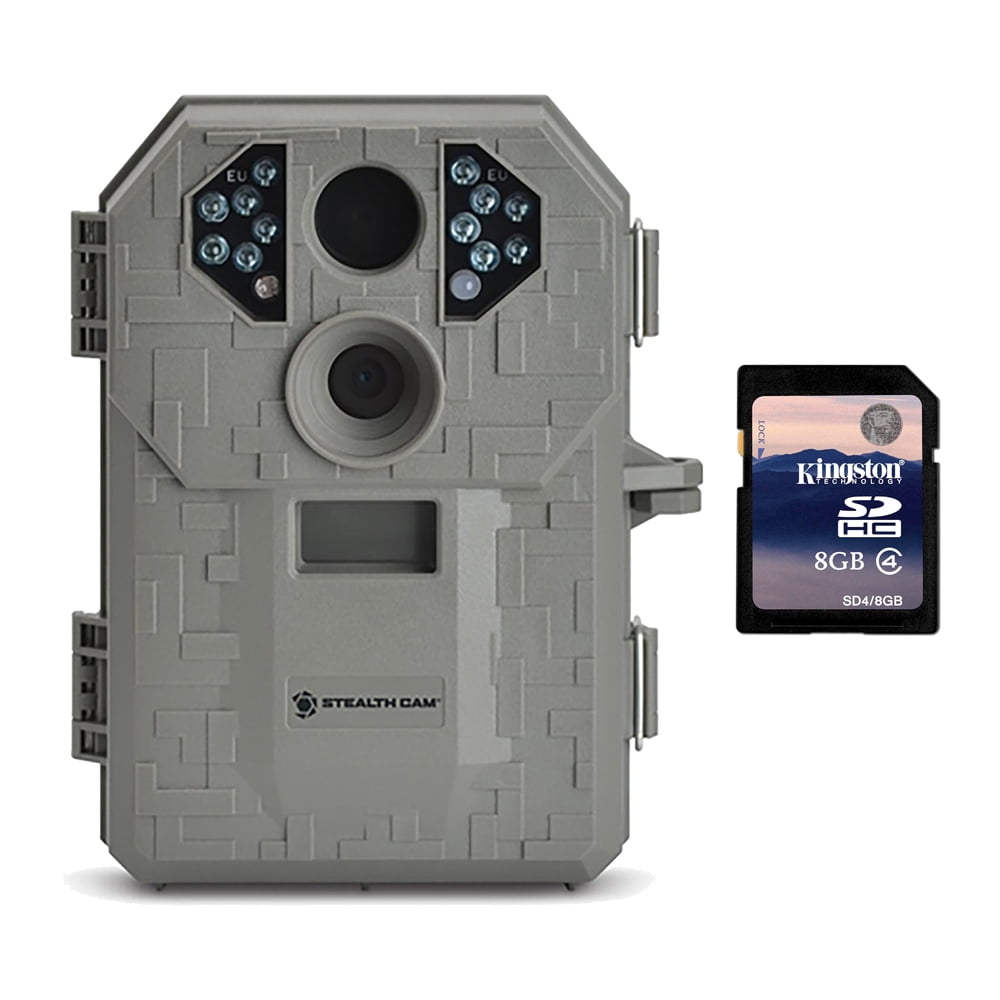 Stealth Cam P12 6MP Scouting Game Trail Camera with Video & Burst + 8GB SD Card