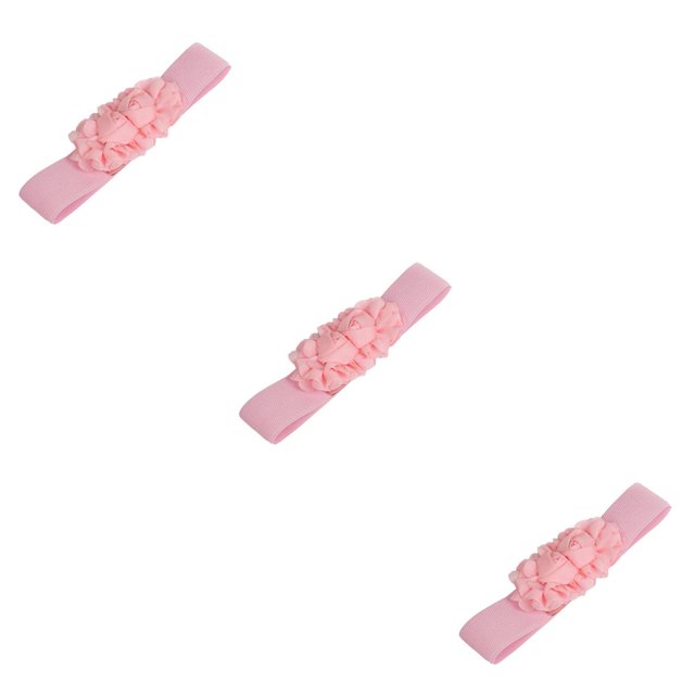 Jumpingount Cinturón de mujer Accesorio de moda Cintura de mujer elegante Cinturones de niña elásticos de color sólido simple para decoración Rosa Type1 NO1 Jumpingount CBP256348