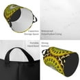 thumbnail image 4 of Balery Yellow Mandala Round Laundry Basket with Handles Waterproof Freestanding Laundry Hamper for Clothes Toys in the Dorm and Family-Small, 4 of 8