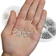thumbnail image 3 of 1380 Uds. Conectores de anillo tórico, anillos de salto abiertos de Metal, anillos de salto para conectores de fabricación de joyas (4mm, 5mm, 6mm, 8mm, 10mm, 12mm), 3 of 5