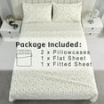 thumbnail image 5 of softan Full Sheet Set Floral Bed Sheets Full Printed Sheets Double - 4 Piece Soft Microfiber Patterned Fitted Sheets Full with 15" Deep Pocket, Yellow Flower, 5 of 5