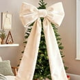 thumbnail image 1 of 6ft Giant Christmas Bows, Red Velvet Bow for Tree Topper Decor (White), 1 of 7