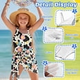 thumbnail image 6 of Xoenoiee Cow Daisy Flower Print Girls Swimsuits One-Piece Bathing Suit with Cover Ups Adjustable Straps Cut Out Swimwear Beachwear with Removable Bra, 15-16 Years, 6 of 7