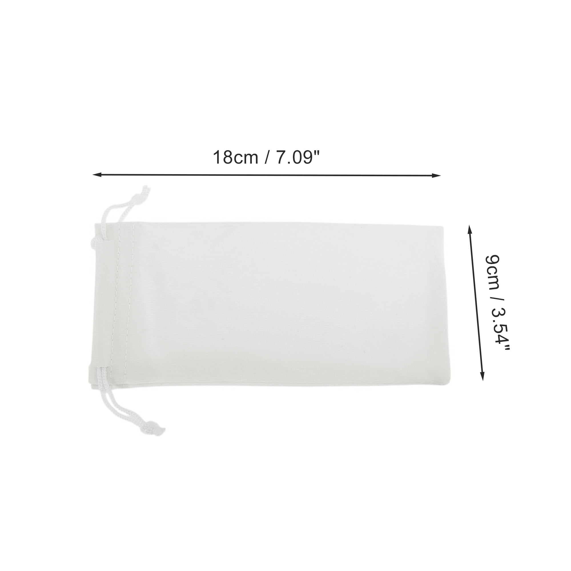 Unique Bargains Soft Drawstring Eyeglass Pouch for Daily Use 7.09"x3.54" Beige Gray
