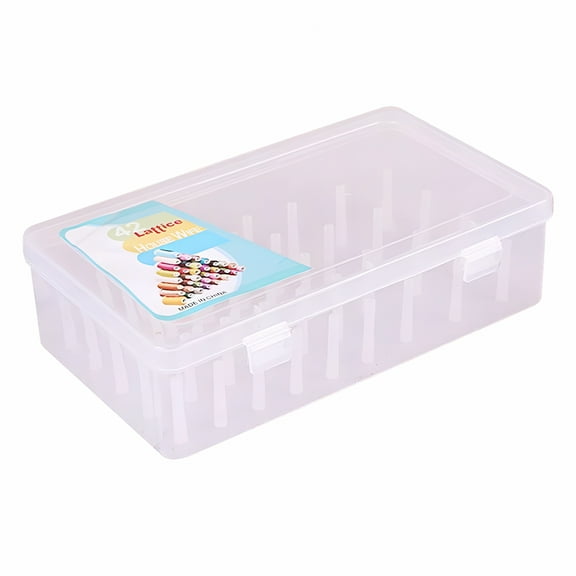 TUWAFE Transparent Sewing Thread Holders and Thread Storage Box 42 Slots Large Capacity for Thread Rolls,Empty Thread Storage Box,Storage is Easier