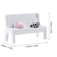 thumbnail image 4 of NUTEDOM Mini Wooden Garden Bench Double Seat with Cushions - Outdoor Patio Home Decor Furniture, 4 of 7