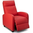 thumbnail image 1 of Homall Recliner Chair Single Sofa Chair Padded Seat PU Leather Living Room Sofa Small Recliner Home Theater Seating,Red, 1 of 2