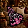 thumbnail image 3 of Wrapped Joy Holiday Wishes Typography Christmas, Festive Holiday Scene, Warm Flannel Blanket for Living Room and Reading Nook, Art Lovers Christmas Gift, Festive Home Decor, 3 of 9