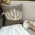 thumbnail image 3 of The HomeCentric Throw Pillow Cover, Brown Pillow Covers Pack of 2, 16x16 inch (40x40 cm) Linen Decorative Toss Pillow Covers, Coral, Pearl, Beach Style Couch Throw&nbsp;Pillow Covers - Coral Harvest, 3 of 10
