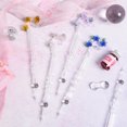 thumbnail image 3 of 1 Ensemble Stylo à Bille Design Fleur Portable en Verre Cristal pour Cadeau Étudiant, 3 of 7