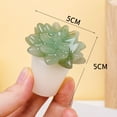 thumbnail image 3 of Natural Crystal Succulent Plant Figurine, Handcrafted Gemstone Succulent Planter for Home Decor and Positive Energy, 3 of 6