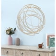 thumbnail image 5 of LuxenHome Set of 2 Gold Metal Abstract Swirl Round Wall Decor, 5 of 11