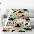thumbnail image 3 of Yibo Dinosaur Theme Blanket Flannel Soft and Comfortable Anti-static Bed Sofa Blanket, 3 of 9