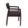 thumbnail image 2 of OSP Home Furnishings Napa Mahogany Brown Guest Chair with Black Bonded Leather, 2 of 3