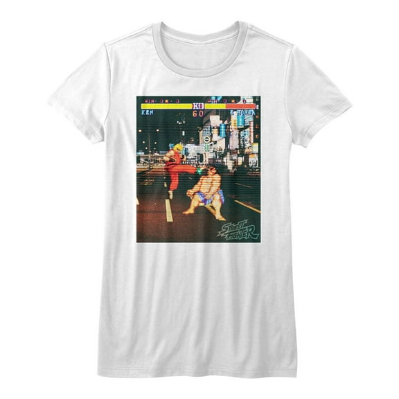Street Fighter Real Street Fighter White Junior Women's T-Shirt