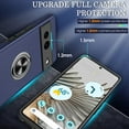 thumbnail image 2 of KOMI Pixel 7 Case, Google Pixel 7 Case with HD Screen Protector, Shockproof Google Pixel 7 Phone Case with 360° Magnetic Ring Holder Kickstand Phone Case for Google Pixel 7 Blue, 2 of 5