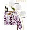 thumbnail image 2 of Purple Weeping Eucalyptus Table Cloth, Waterproof Tablecloth for Square Tables, Spring Summer Farmhouse Leaves Reusable Washable Fabric Table Cover for Restaurant Kitchen Dining Tables 60"x60", 2 of 9