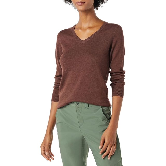 walmart Essentials Womens Lightweight V-Neck Sweater