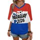thumbnail image 2 of Women's Football Graphic T-Shirt, Soccer Fans V-Neck Short Sleeve T-Shirt with Print, Soft Lightweight Soccer Apparel Shows Player Number for Soccer Tournament 2026 Dark Blue Size: L, 2 of 5