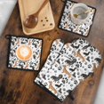 thumbnail image 5 of Dachshund Footprint Kitchen Oven Mitt and Pot Holder Sets 4 Pcs for Baking, Cooking and Grilling, Heat Resistant Up To 392 °F, 5 of 7