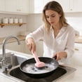 thumbnail image 3 of 2-in-1 Long Handle Dish Scrub Brush with Rotating Head and Built-In Scraper for Pots, Pans and Dishes, 3 of 5