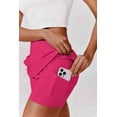 thumbnail image 4 of Pinspark Tennis Skorts for Women with Pockets Tummy Control Athletic Golf Skort Lightweight Solid Skort Skirts with 2 Pockets, 4 of 7