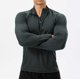 thumbnail image 1 of pstuiky camisas de manga larga para hombre, Traje de entrenamiento deportivo de invierno para hombre, de manga larga, secado rápido, con media cremallera, sudadera ajustada top de hombre s, 1 of 9