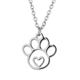 thumbnail image 1 of Collar para Mujer Huella de Gato Perro y Animales LuckyLy de Acero Inoxidable plateado UNITALLA, 1 of 8