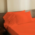 thumbnail image 4 of 4 Piece Corner Ruffle Sheet Set, 6" Inch Corner Ruffle On Flat Sheet And Pillowcases, 15 Inch Deep Pocket, 100% Egyptian Cotton, 800 TC, Queen Size, Solid Orange, 4 of 6