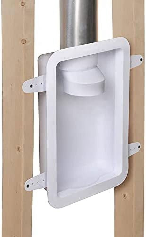Dundas Jafine DRB4XZW Recessed Dryer Vent Box, 4", White Pack of 4 — Home & Garage Storage, Stackable Design