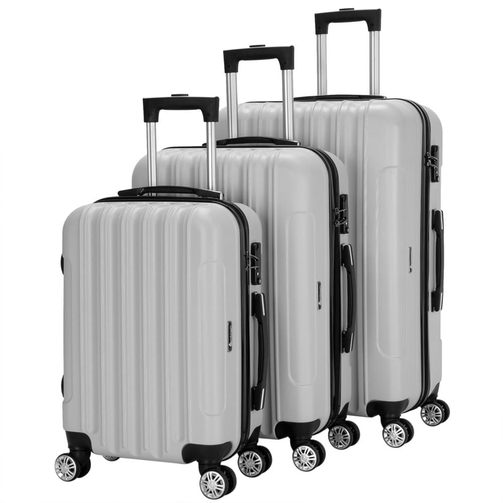 Luggage Sets Suitcase Carry On Hand Cabin ABS Hard Shell with 3 Size Luggage 24 +28 20 Digital Code Lock Black 4 Spinner Wheels Small/Medium/Large