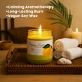 thumbnail image 5 of Candle Set Odor Eliminating - Pack of 2 (12oz) | 80 to 90-Hour Burn Time | Premium Soy Wax Candles | Neutralizes Pet, Kitchen, & Smoke Odors | Eco-Friendly & Long-Lasting (Lemon Fresh), 5 of 9