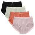 thumbnail image 1 of Aqestyerly 4-Pack Seamless Boyshorts - Lace Trim Underwear Value Set with Mid Rise Comfort, 1 of 2