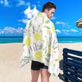thumbnail image 4 of Coolnut 30"x60" Beach Towel with Travel Bag, Colorful Watercolor Pattern Lemon Fruits Oversized Sand Free Camping Towel Quick Dry Pool Bath Sport Towels, 4 of 6