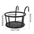 thumbnail image 3 of Balcony Railing Planter, Plant Hangers Outdoor, 8 in Diameter, Hanging Plant Holder, Metal Construction, Summer Gardening, Black, 1 Pc, 3 of 6