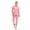 Bubble Gum, variant on Women's V-Neck Jogger Scrub Set, Stretch Medical Nursing Top with Four-Pocket Jogger Pants