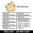 thumbnail image 2 of Chubby Round Hippo Hippopotamus Wood Mini Charms Shapes DIY Craft Jewelry - With Hole - 12mm (26pcs), 2 of 7